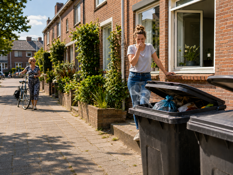 Stinkende afvalcontainer? Zo los je stankoverlast met de buren op